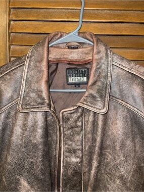 Robert Comstock Endurance Men's Brown Leather Bomber Jacket